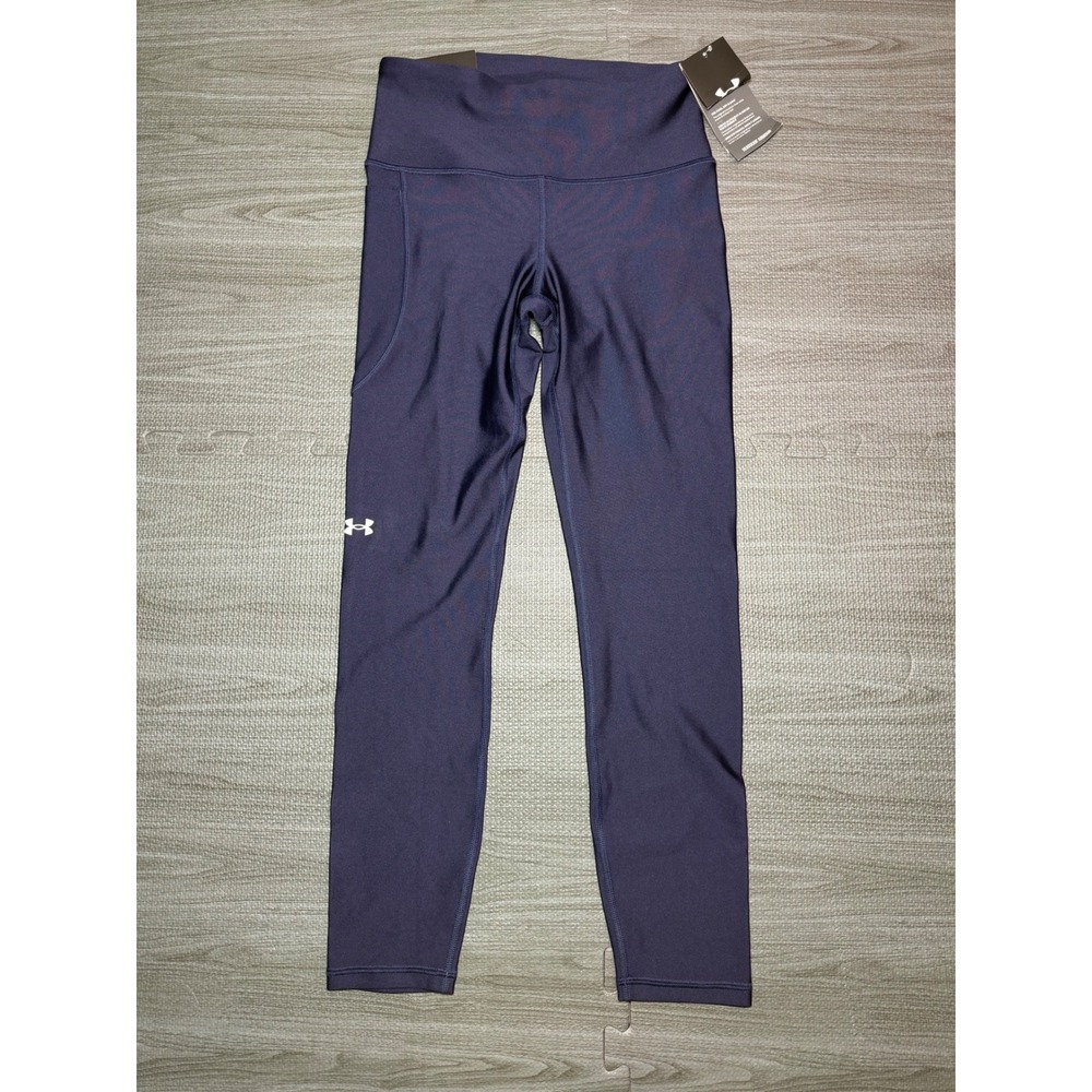 Under Armour HeatGear High Rise Ankle Compression Leggings Navy Blue Small NWT